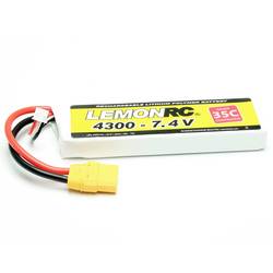 LemonRC 15756 akupack Li-Pol (modelářství), 7.4 V, 4300 mAh, články 2, 35 C, Softcase, XT90