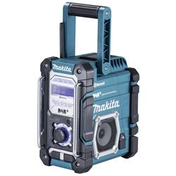 Makita DMR112 odolné rádio, DAB+, FM, AUX, Bluetooth, USB, voděodolné, tyrkysová, černá