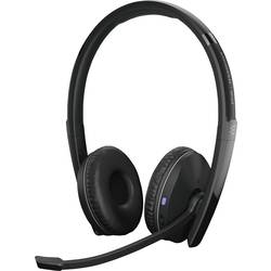 EPOS Headset telefon Sluchátka On Ear Bluetooth® stereo černá Potlačení hluku regulace hlasitosti, Vypnutí zvuku mikrofonu