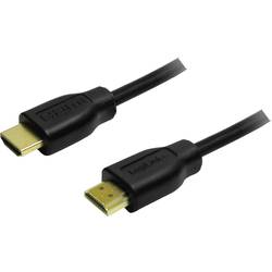 LogiLink HDMI kabel Zástrčka HDMI-A, Zástrčka HDMI-A 0.20 m černá CH0076 4K UHD HDMI kabel