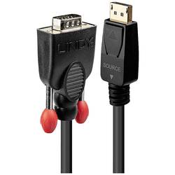 LINDY kabel VGA 9pól. Zástrčka, Konektor DisplayPort 0.50 m černá 41940 VGA kabel