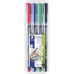 Staedtler Lumocolor permanent S DRY SAFE 313 WP4 permanentní popisovač červená, modrá, zelená, černá Vodotěsné: Ano