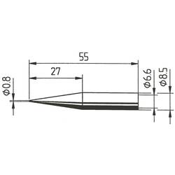 Ersa 842 SD pájecí hrot tužkový, prodloužený Velikost hrotů 0.8 mm Obsah 1 ks