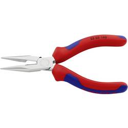 Knipex 25 05 140 pro elektroniku a jemnou mechaniku ploché jehlové kleště rovné 140 mm