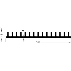 Fischer Elektronik 10020138 SK 44 200 SA lisovaný chladič 0.9 K/W (d x š x v) 200 x 159 x 15 mm