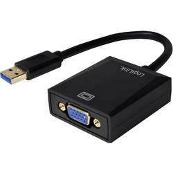 LogiLink UA0231 USB / VGA adaptér [1x USB 3.0 zástrčka A - 1x VGA zásuvka] černá 10.00 cm