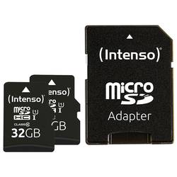 Intenso 32GB SDHC Premium double pack paměťová karta microSDHC Retail 32 UHS-I, Class 10