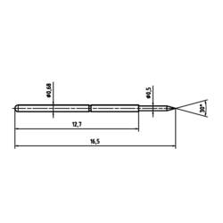 PTR Hartmann 1007-B-0.7N-AU-0.49C přesný testovací hrot