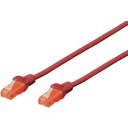 Digitus DK-1617-010/R RJ45 síťové kabely, propojovací kabely CAT 6 U/UTP 1.00 m červená bez halogenů, kroucené páry 1 ks