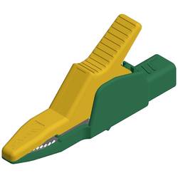 SKS Hirschmann AK 2 B 2540 I ge/gn bezpečnostní krokosvorka, konektor 4 mm, CAT II 1000 V, žlutá