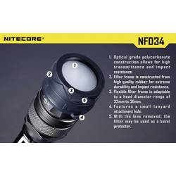 NiteCore NITNFD34 difuzor MT25, MT26, SRT6 a kapesní svítilny o Ø 33 - 36 mm