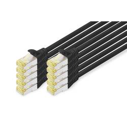 Digitus DK-1644-A-010-BL-10 RJ45 síťové kabely, propojovací kabely CAT 6A S/FTP 1.00 m černá 1 ks