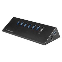 LC Power LC-HUB-ALU-2B-7 6 portů USB 3.0 hub černá