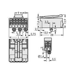 WAGO 2091 konektor do DPS 2, rozteč 3.50 mm, 2091-1522/020-000, 200 ks