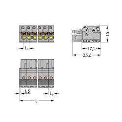 WAGO 2231 zásuvkový konektor na kabel 15, rozteč 5 mm, 2231-115/026-000, 25 ks
