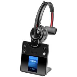 HP Poly Savi 8410 Office Sluchátka On Ear DECT, Bluetooth®, 8L5A9AA#ABB, mono, černá, Potlačení hluku