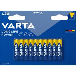 Varta LONGLIFE Power AAA Bli 10 mikrotužková baterie AAA alkalicko-manganová 1.26 Ah 1.5 V 10 ks