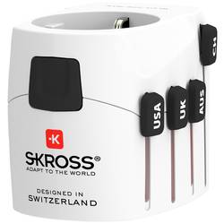 Skross 1.302539 cestovní adaptér Pro World & USB