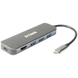 D-Link DUB-2333 5 portů USB-C® (USB 3.1) Multiport hub antracitová