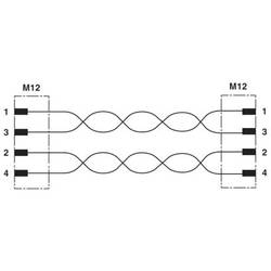 Phoenix Contact SAC-4P-M12MSD/ 0,5-931/M12MSD připojovací kabel pro senzory - aktory, 1569443, piny: 4, 0.50 m, 1 ks