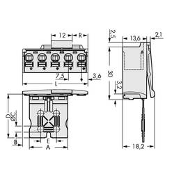 WAGO 2092 konektor do DPS 4, rozteč 7.50 mm, 2092-3504/002-000, 50 ks