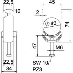 OBO Bettermann 1186436 Poutko třmenu 1 ks