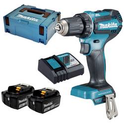 Makita DDF485RFJ aku vrtací šroubovák 18 V, 3 Ah Li-Ion, DDF485RFJ, vč. 2x aku, kufřík, vč. nabíječky