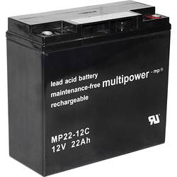 multipower PB-12-22-M5 MP22-12C olověný akumulátor 12 V 22 Ah olověný se skelným rounem (š x v x h) 181 x 167 x 76 mm šroubované M6 odolné proti více cyklům,