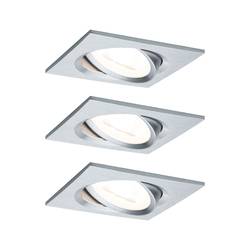 Paulmann 93456 Nova vestavné svítidlo, LED, LED, 18 W, Hliník (soustružený), sada 3 ks