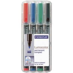 Staedtler Lumocolor permanent compact DRY SAFE 318-9WP4HZ permanentní popisovač černá Vodotěsné: Ano