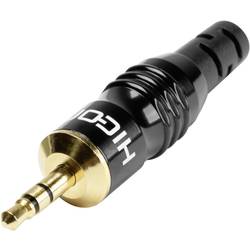 Hicon HI-J35S02 jack konektor 3.5 mm zástrčka, rovná Pólů: 3 stereo černá 1 ks