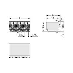 WAGO 2091 konektor do DPS 5, rozteč 3.50 mm, 2091-1125, 200 ks