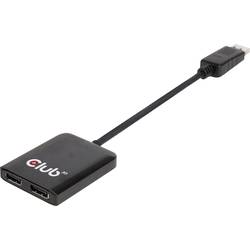 club3D CSV-6200 DisplayPort adaptér [1x zástrčka DisplayPort, micro USB 3.0 zásuvka B - 2x zásuvka DisplayPort] černá