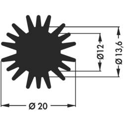 Fischer Elektronik 10021667 SK 585 15 SA LED chladič 6.1 K/W (Ø x v) 20 mm x 15 mm