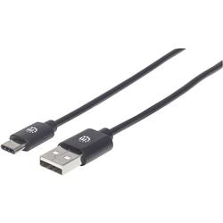 Manhattan USB kabel USB 2.0 USB-A zástrčka, USB-C ® zástrčka 0.50 m černá 354912