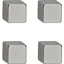 Maul neodymový magnet (š x v x h) 10 x 10 x 10 mm krychle stříbrná 4 ks 6169296