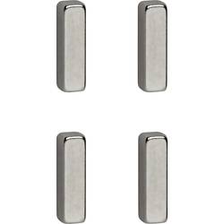 Maul neodymový magnet (š x v x h) 15 x 4 x 4 mm obdélníkový, tyčový stříbrná 4 ks 6169096