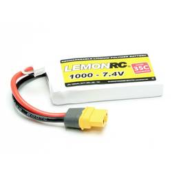 LemonRC akupack Li-Pol (modelářství) 7.4 V 1000 mAh Počet článků: 2 35 C Softcase XT60