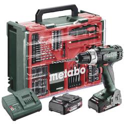 Metabo BS 18 L Set aku vrtací šroubovák 18 V, 2 Ah Li-Ion, 602321710, bezkartáčové, vč. 2x aku, kufřík, vč. nabíječky, vč. příslušenství