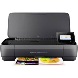 HP OfficeJet 250 All-in-One multifunkční tiskárna inkoustová barevná A4 tiskárna, skener, kopírka provoz na akumulátor, Wi-Fi, ADF