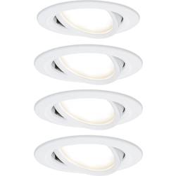 Paulmann Nova vestavné svítidlo, LED, LED, 18 W, bílá (matná), sada 4 ks