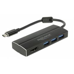 Delock 63931 USB-C® (USB 3.1) Multiport hub černá