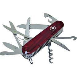 Victorinox Huntsman 1.3713.T švýcarský kapesní nožík počet funkcí 15 červená (transparentní)