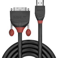 LINDY HDMI / DVI kabelový adaptér Zástrčka HDMI-A, DVI-D 18 + 1 pól Zástrčka 1.00 m černá 36271 HDMI kabel