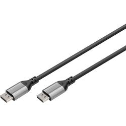 Digitus DB-340105-010-S DisplayPort adaptér [1x zástrčka DisplayPort - 1x zástrčka DisplayPort] černá stíněný, kulatý 1 m