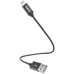 Hama Nabíjecí kabel USB USB 2.0 Apple Lightning konektor, USB-A zástrčka 0.20 m černá 00201578