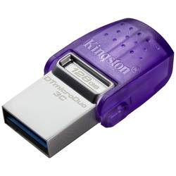 Kingston DataTraveler microDuo 3C USB flash disk Retail 128 GB nerezová ocel, fialová DTDUO3CG3/128GB USB 3.2 Gen 1 (USB 3.0), USB-C®