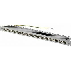 Telegärtner 100007016 24 portů síťový patch panel 483 mm (19) CAT 6 1 U šedá osazený