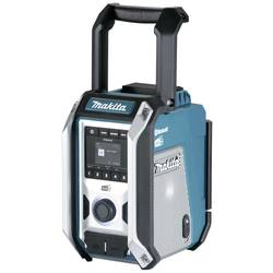 Makita DMR115 odolné rádio, DAB, DAB+, AUX, Bluetooth, USB, voděodolné, nárazuvzdorné, tyrkysová, černá, stříbrná