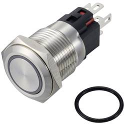 TRU COMPONENTS TC-12647408 tlačítkový spínač 250 V/AC 3 A 1x vyp/(zap) IP65 zelená s aretací nerezová ocel 1 ks